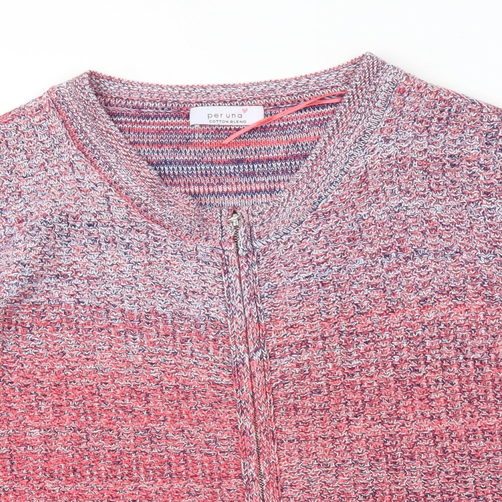 M&S Womens Pink   Full Zip Jumper Size 18