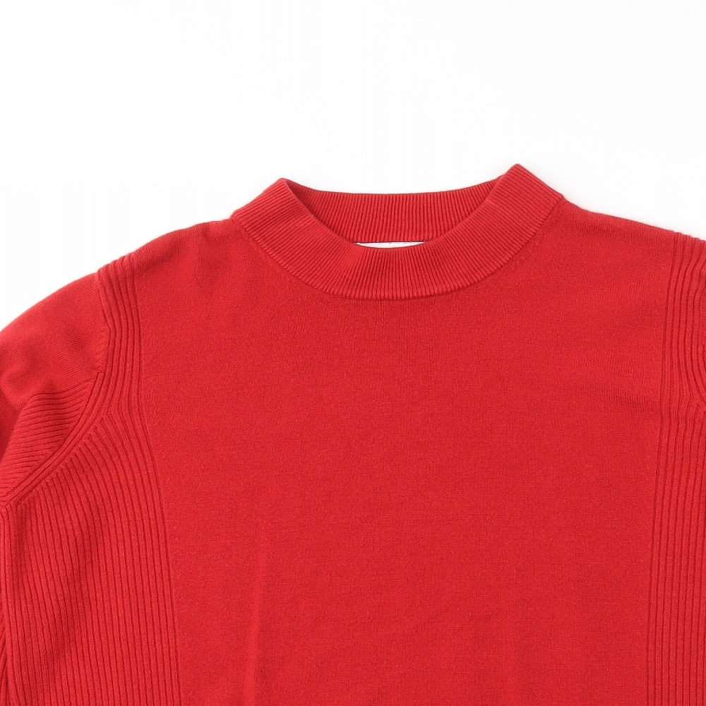 M&S Womens Red   Pullover Jumper Size 18