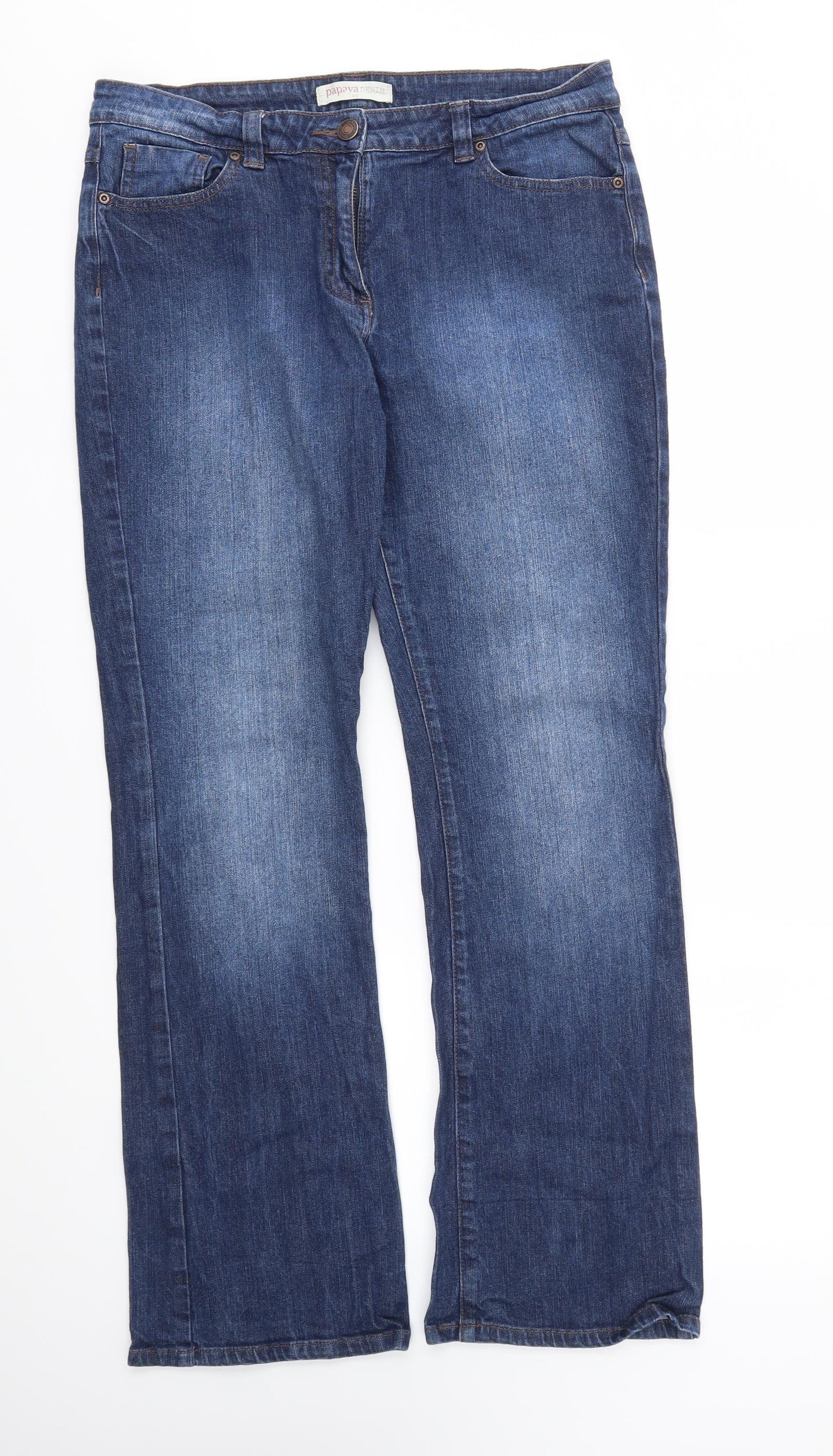 Papaya Womens Blue   Straight Jeans Size 16 L29 in