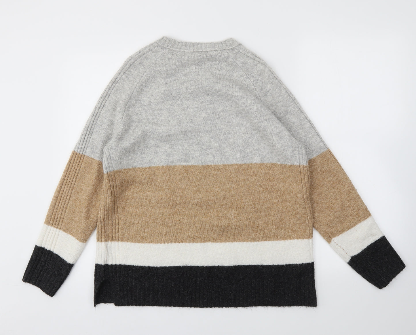 M&S Womens Multicoloured Striped  Pullover Jumper Size L