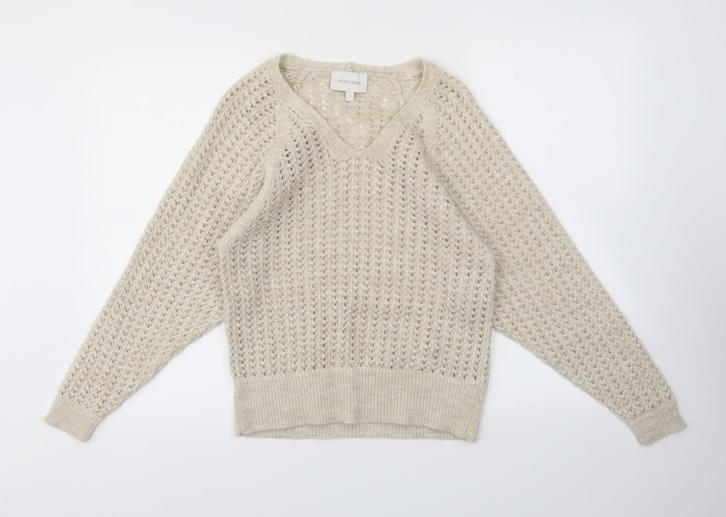 Monsoon Womens Ivory   Pullover Jumper Size S