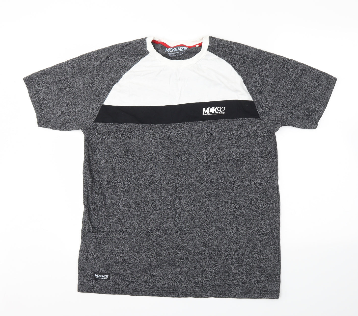 McKenzie Mens Grey    T-Shirt Size L