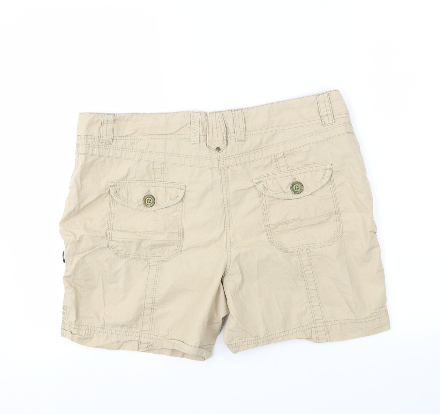 George Womens Beige   Cut-Off Shorts Size 14