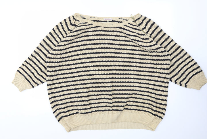 River Island Womens Multicoloured Striped Pullover Jumper Size 14