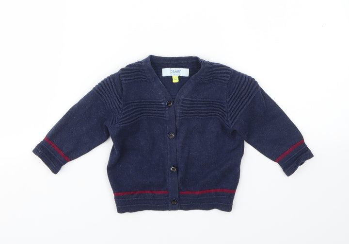 Debenhams Girls Blue Cardigan Jumper Size 6-9 Months