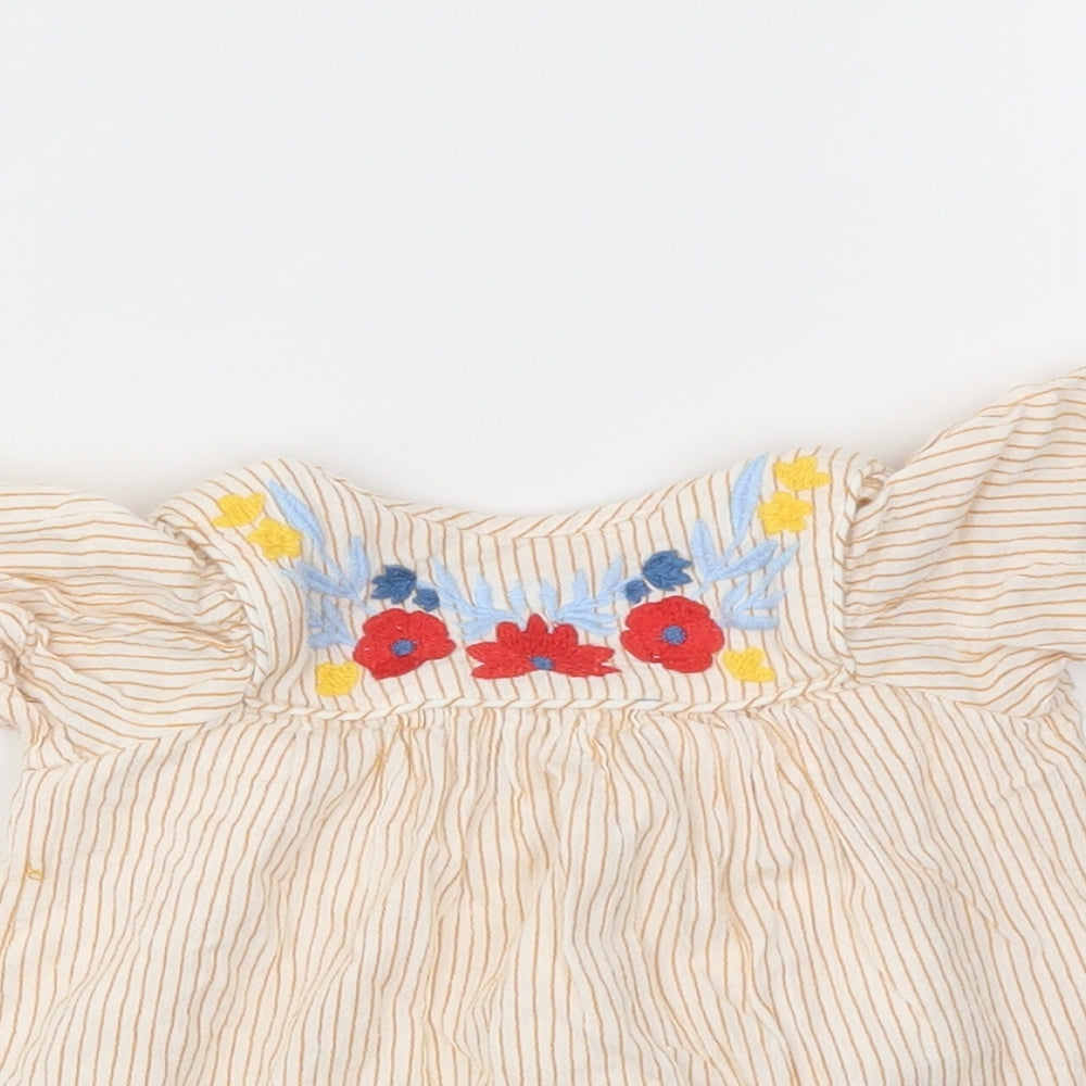 Nutmeg Girls Orange   Fit & Flare  Size 3-6 Months