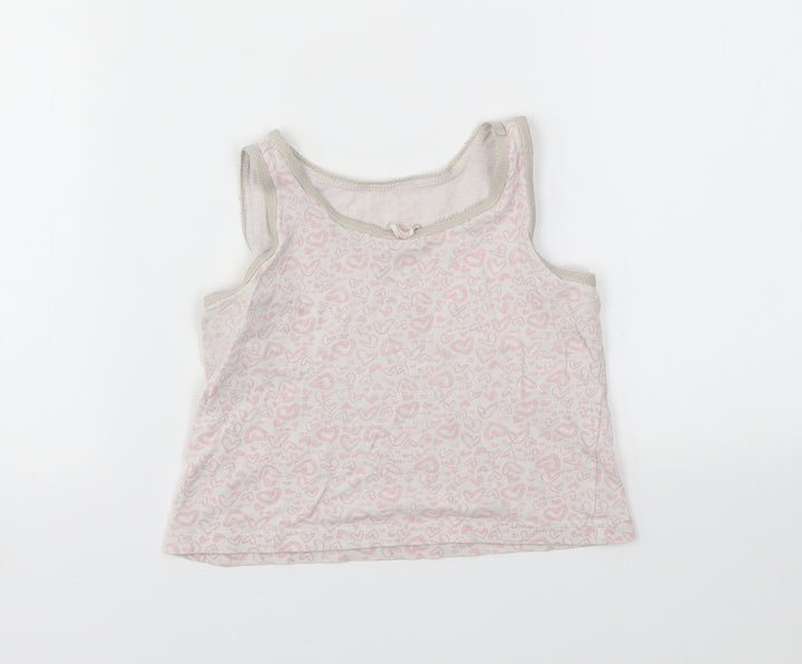 George Girls Orange Geometric Basic T-Shirt Size 3-4 Years