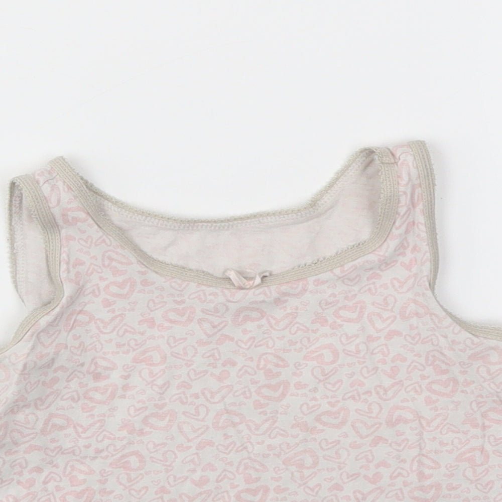 George Girls Orange Geometric  Basic T-Shirt Size 3-4 Years