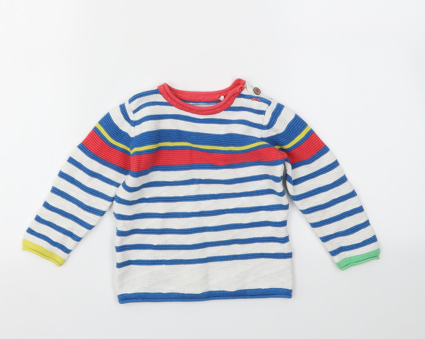 TU Boys Multicoloured Striped  Pullover Jumper Size 12-18 Months