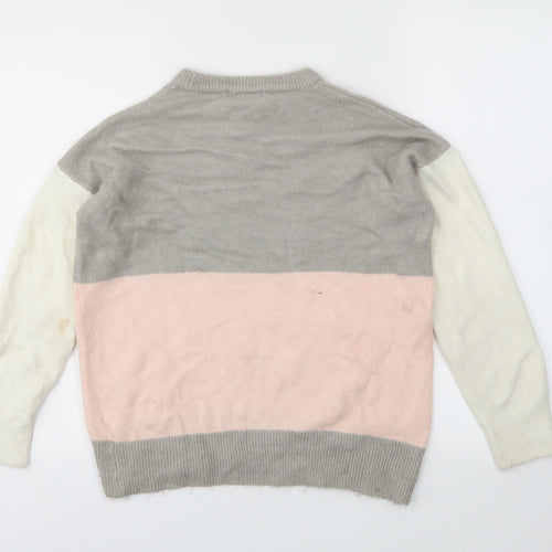 Nutmeg Womens Multicoloured Striped  Pullover Jumper Size 12