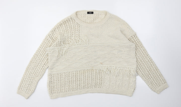 F&F Womens Ivory Pullover Jumper Size 10
