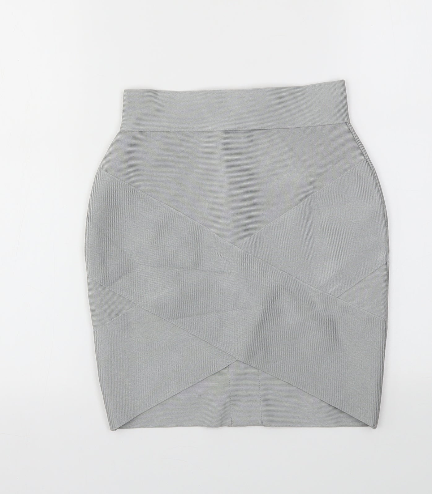 My Bandage Dress Womens Grey Houndstooth  A-Line Skirt Size XS  - stretch waistband