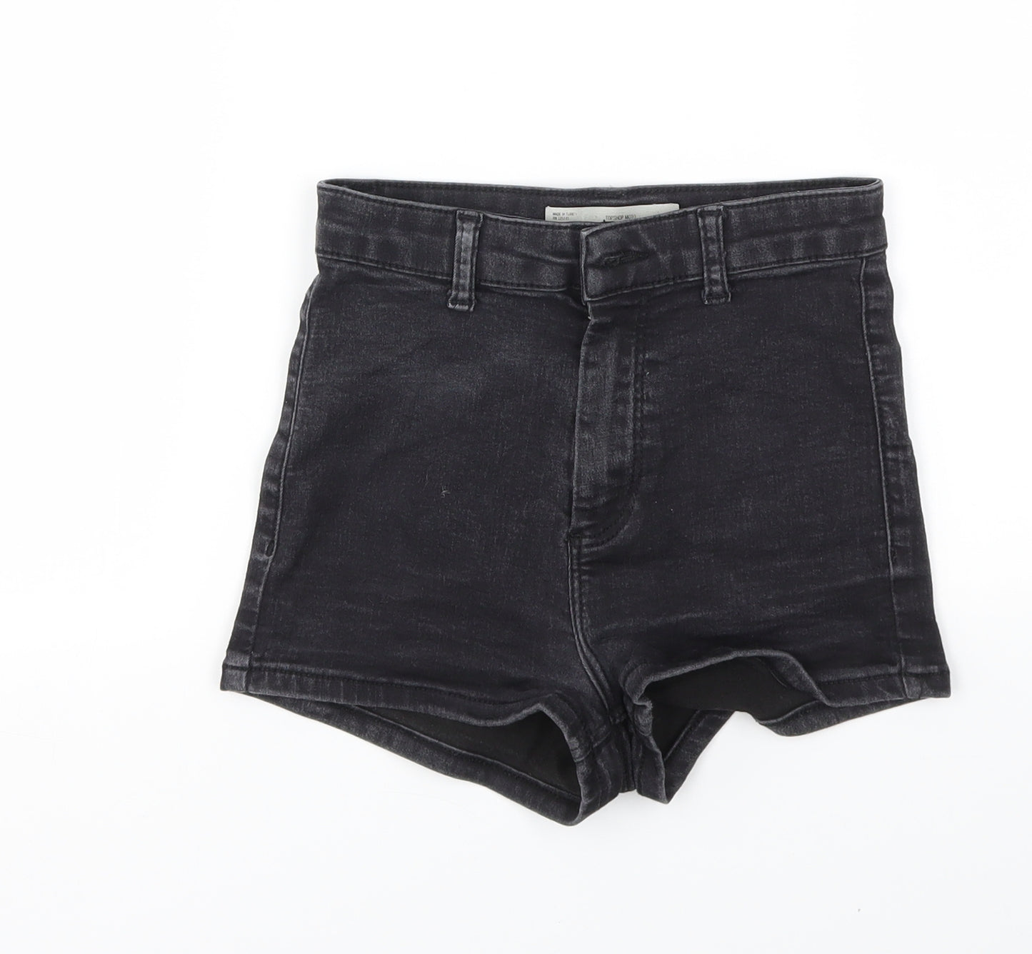 Topshop Womens Black Houndstooth  Cut-Off Shorts Size 6