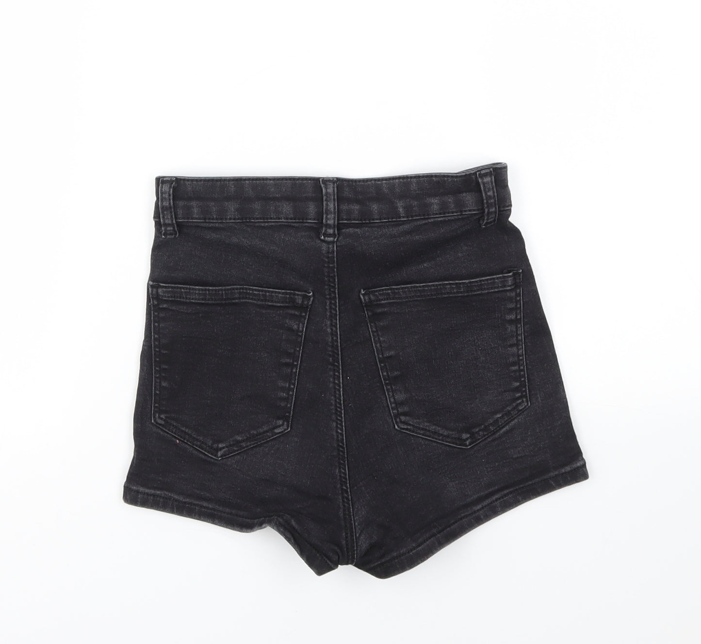 Topshop Womens Black Houndstooth  Cut-Off Shorts Size 6