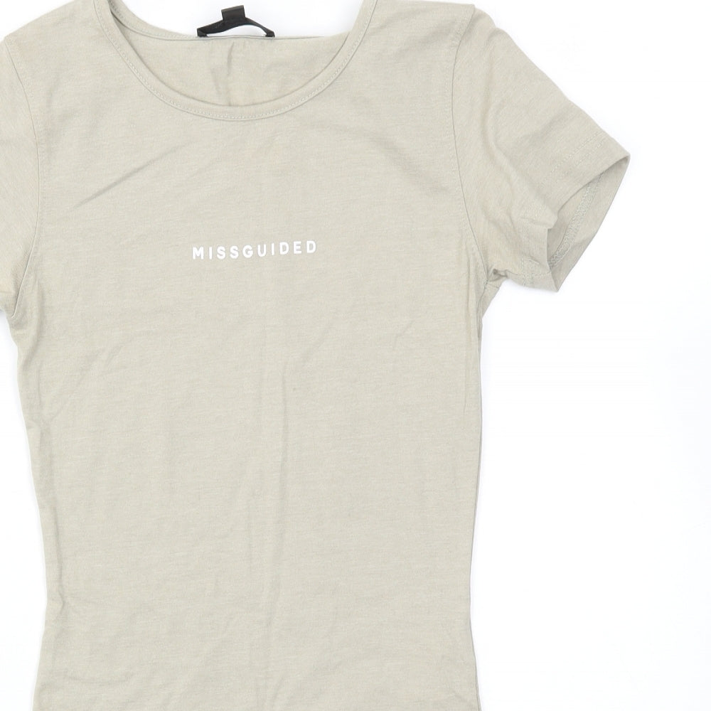 Missguided Womens Green   Bodysuit One-Piece Size 6