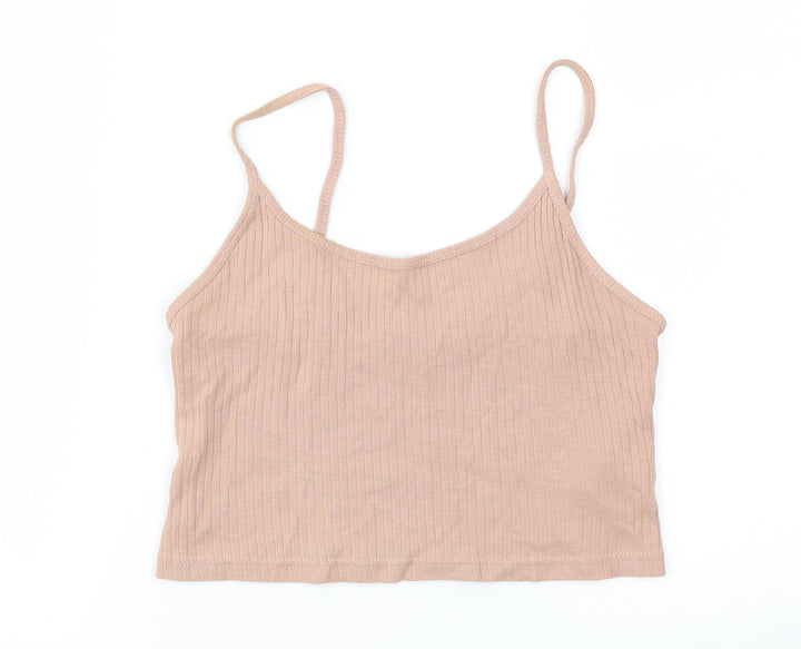 Topshop Womens Pink Basic T-Shirt Size 8
