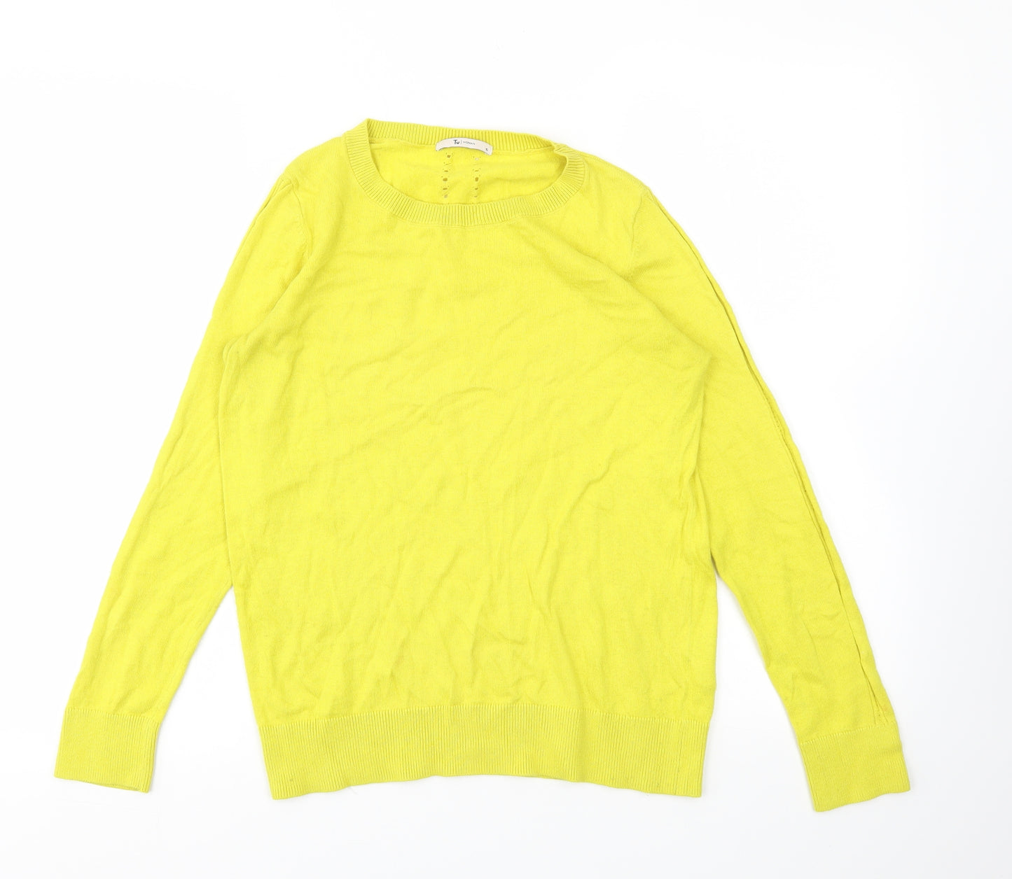 TU Womens Yellow   Pullover Jumper Size 10