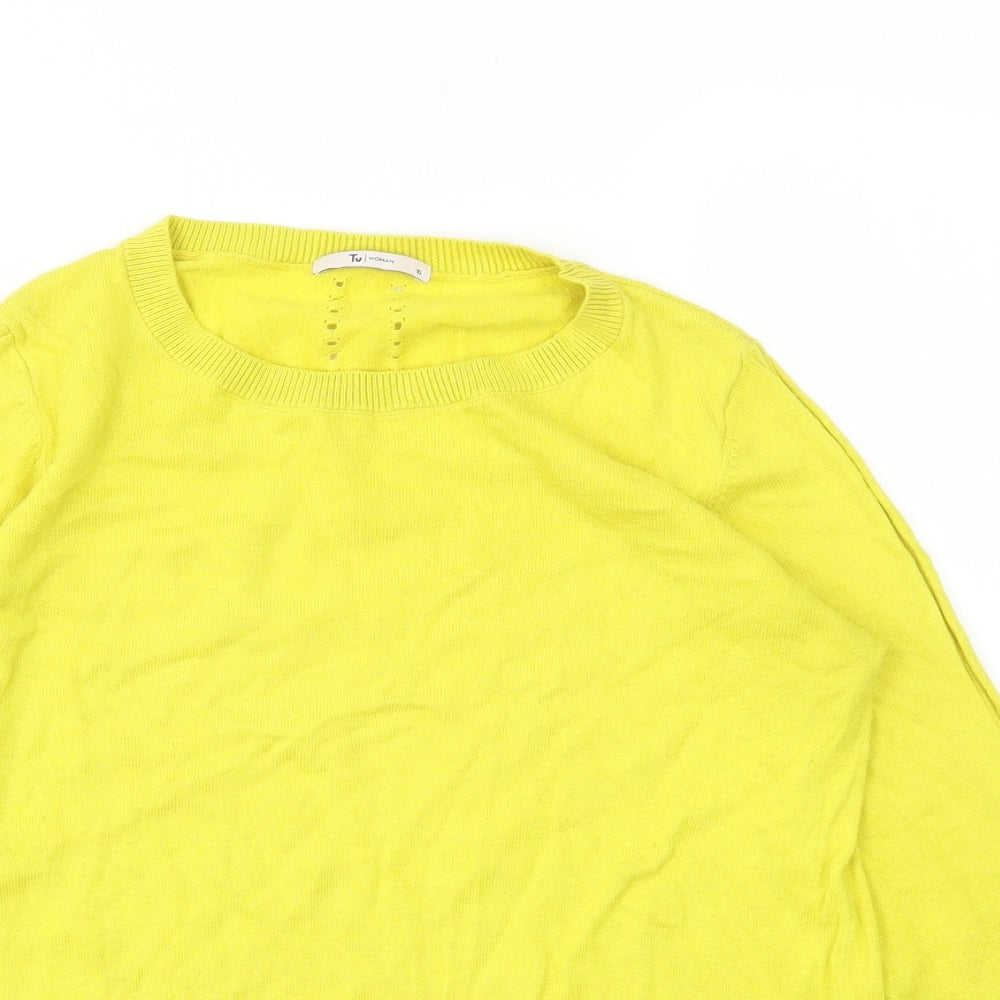 TU Womens Yellow   Pullover Jumper Size 10