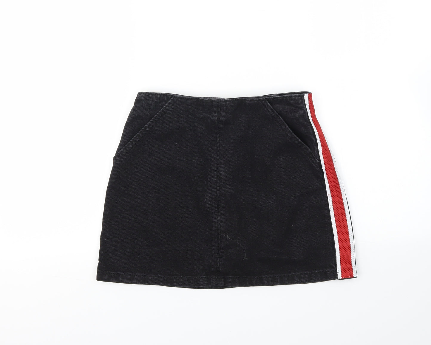 Topshop Womens Black   A-Line Skirt Size 6