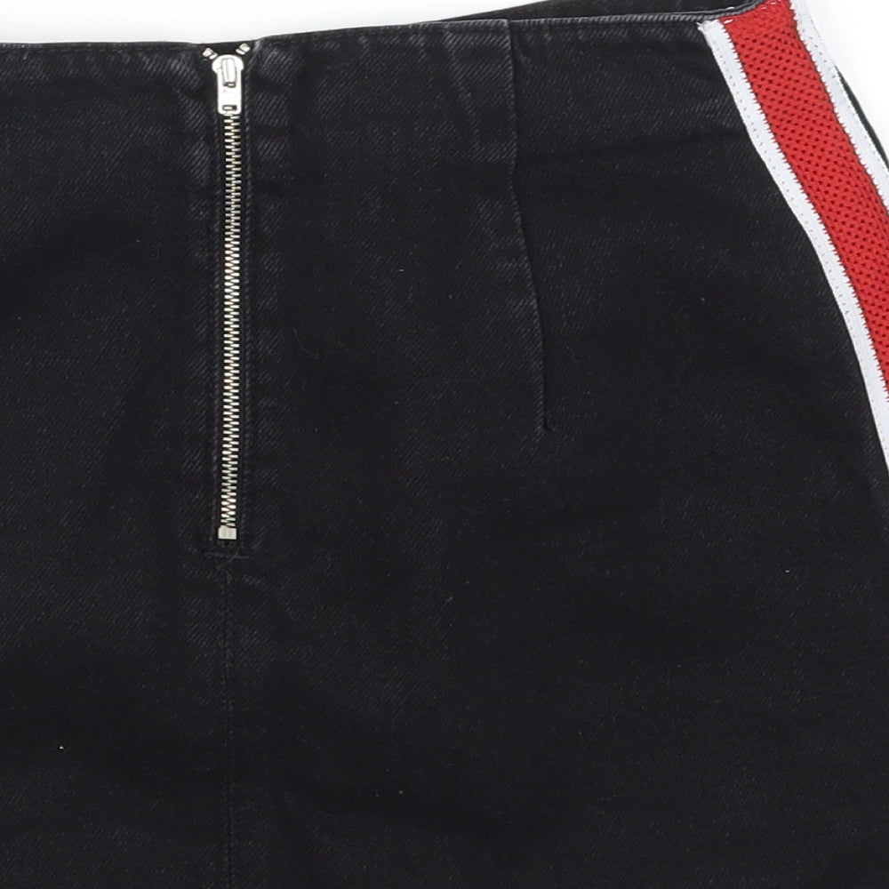 Topshop Womens Black   A-Line Skirt Size 6