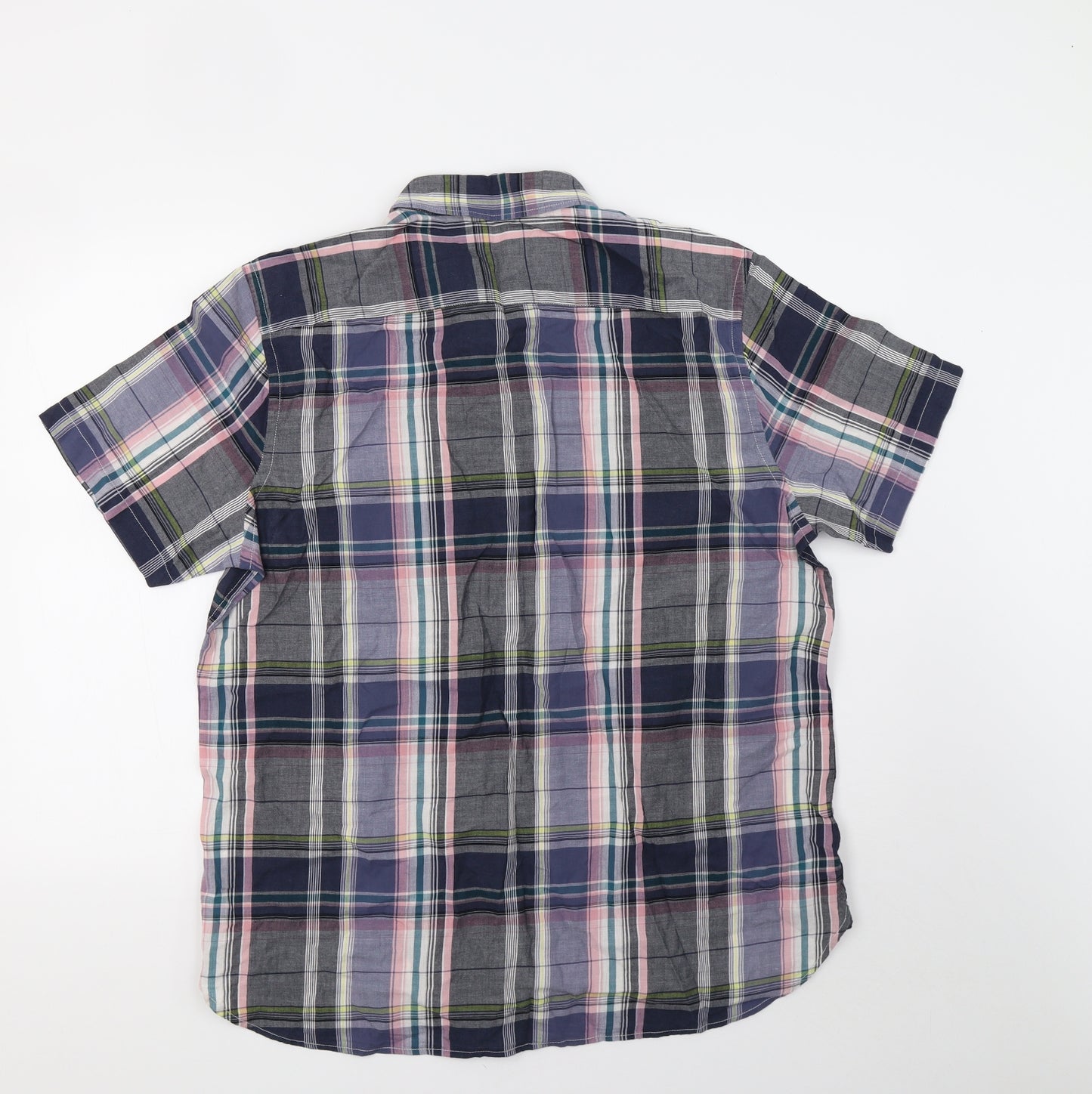 saisnburys Mens Green Check   Button-Up Size L  - 42 chest