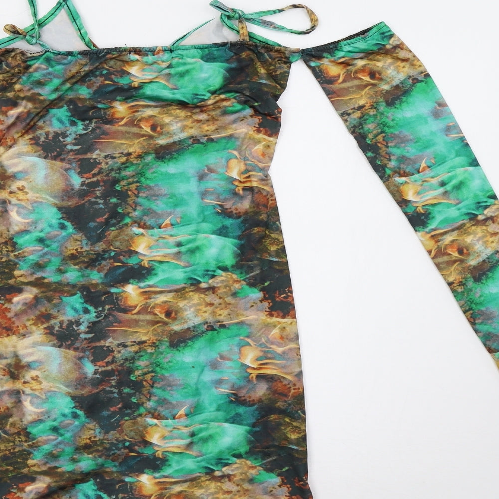 PRETTYLITTLETHING Womens Green   Bodycon  Size 12