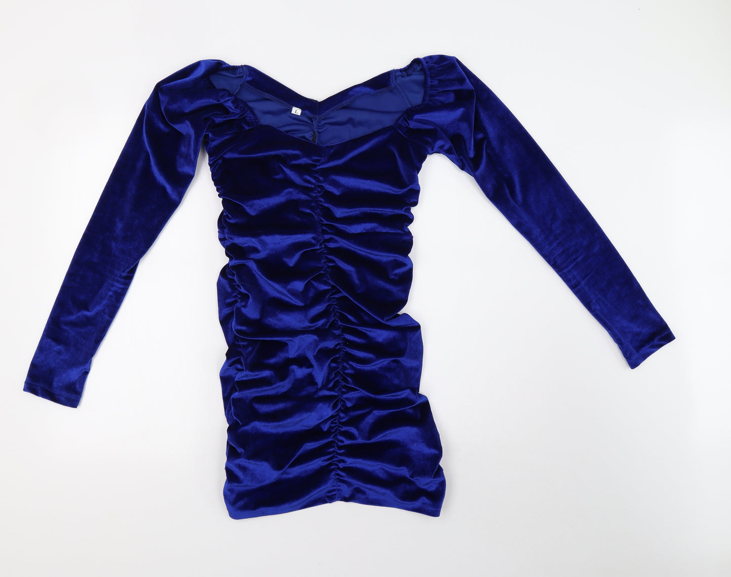 SheIn Womens Blue  Velvet A-Line  Size L