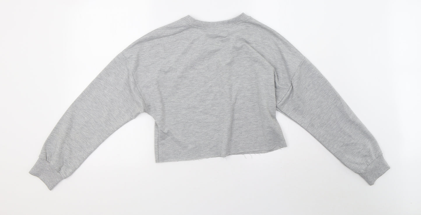 Preworn Womens Green   Pullover Sweatshirt Size L  - oversized, cropped sweater