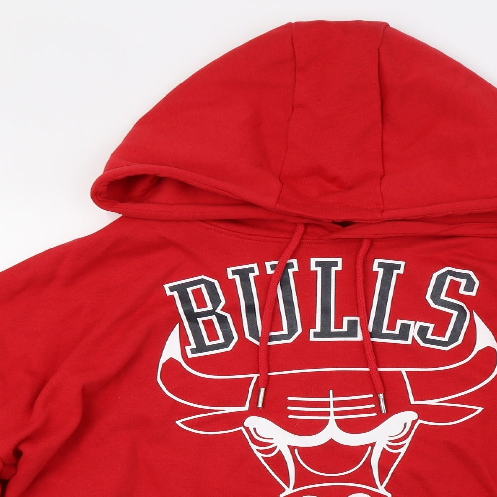 Primark Womens Red   Pullover Hoodie Size 14  - cropped