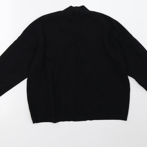 H&M Womens Black  Knit Pullover Sweatshirt Size S