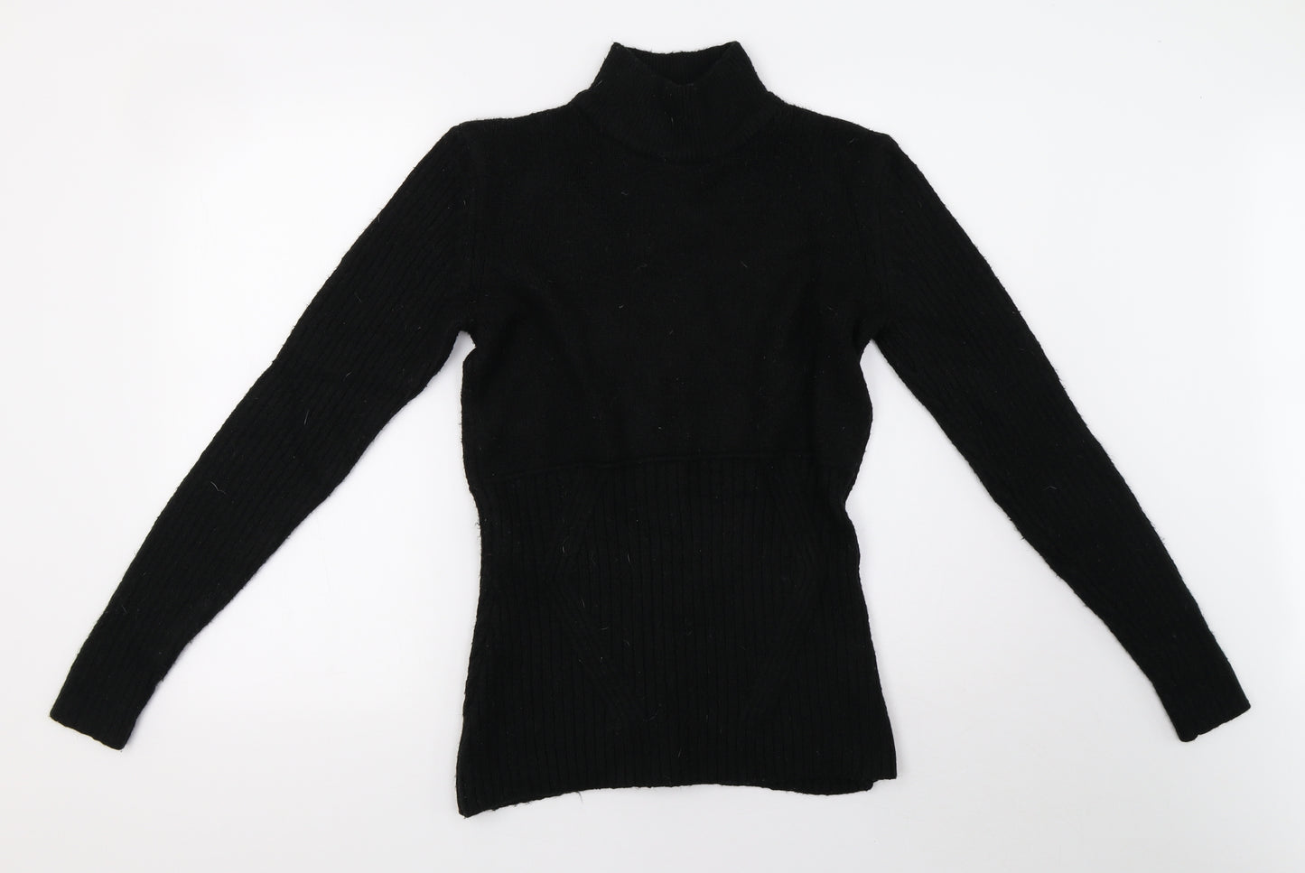 bpc Womens Black  Knit Pullover Sweatshirt Size M