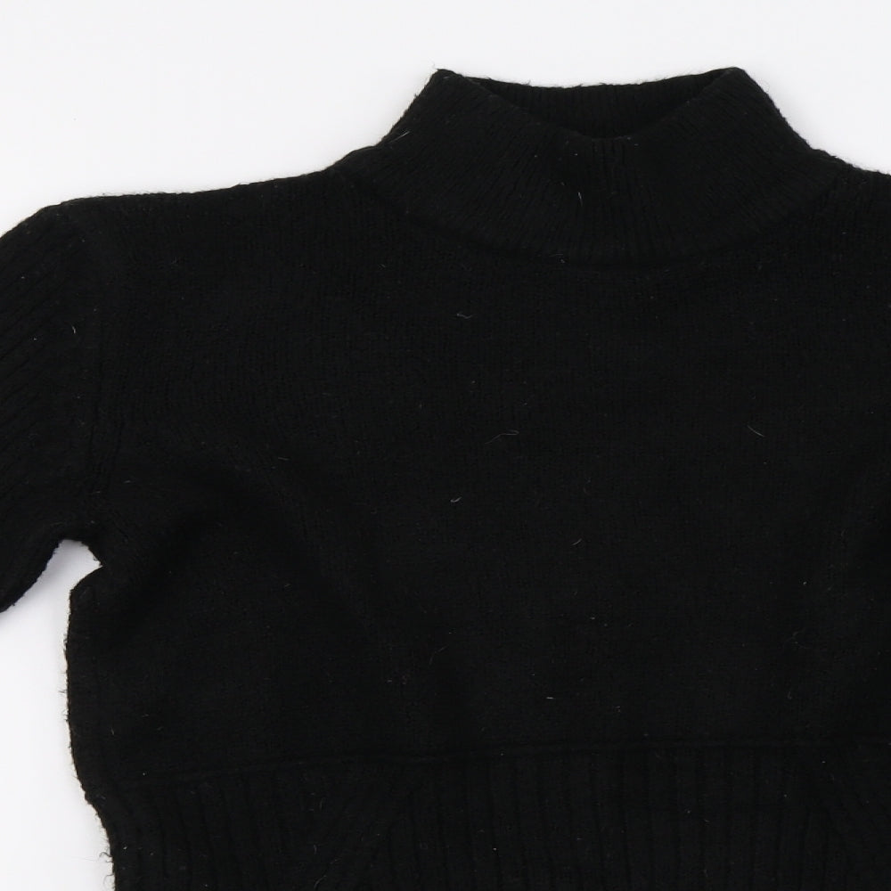 bpc Womens Black  Knit Pullover Sweatshirt Size M