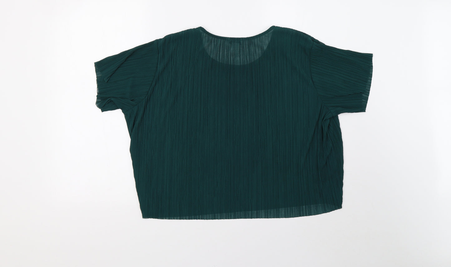 Monki Womens Green   Cropped T-Shirt Size S