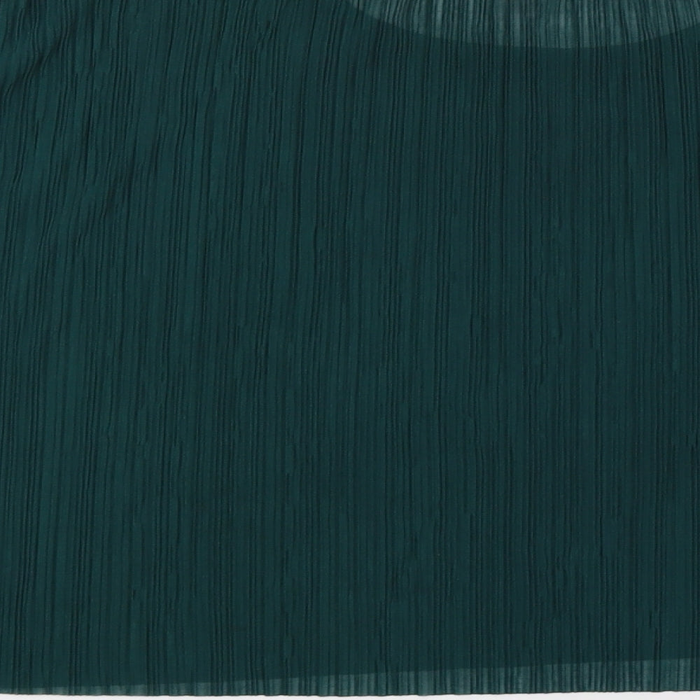 Monki Womens Green   Cropped T-Shirt Size S