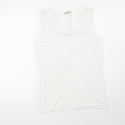 saisnburys Womens White   Basic Tank Size 12