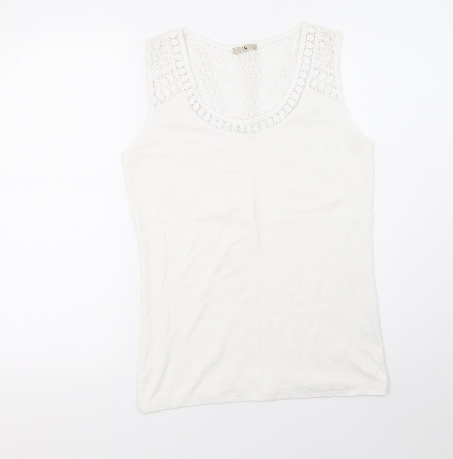 saisnburys Womens White   Basic Tank Size 12