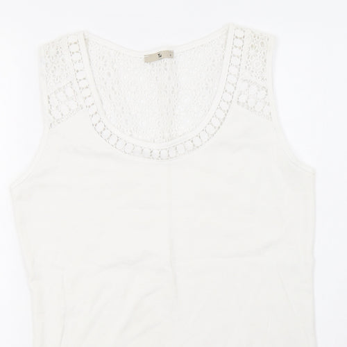 saisnburys Womens White   Basic Tank Size 12
