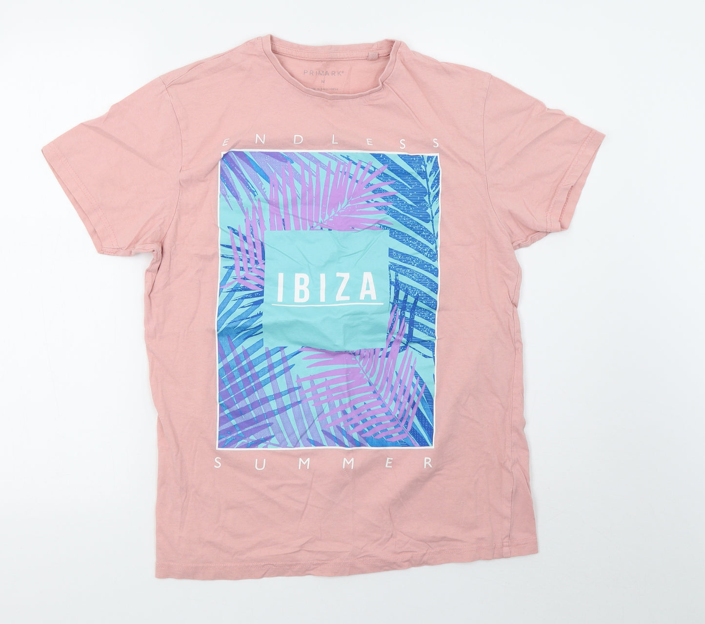 Primark Mens Pink    T-Shirt Size M