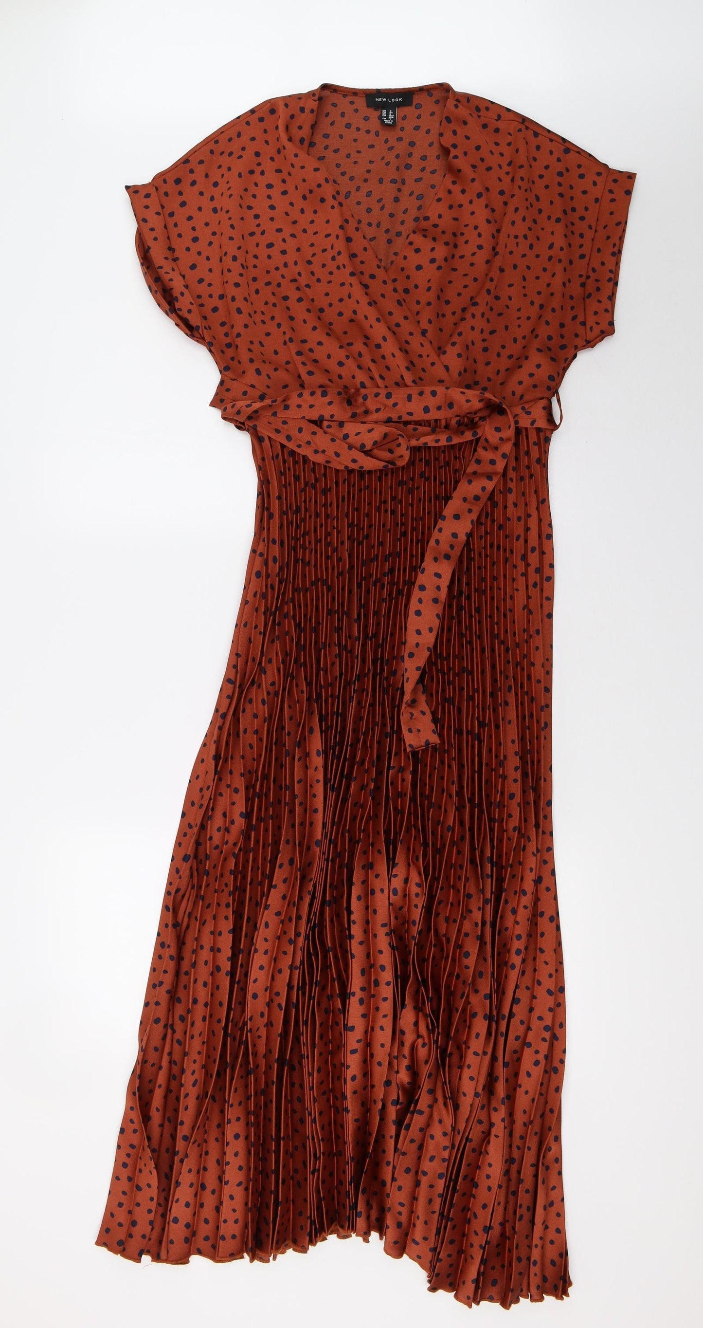 newlook Womens Brown Polka Dot  A-Line  Size 8