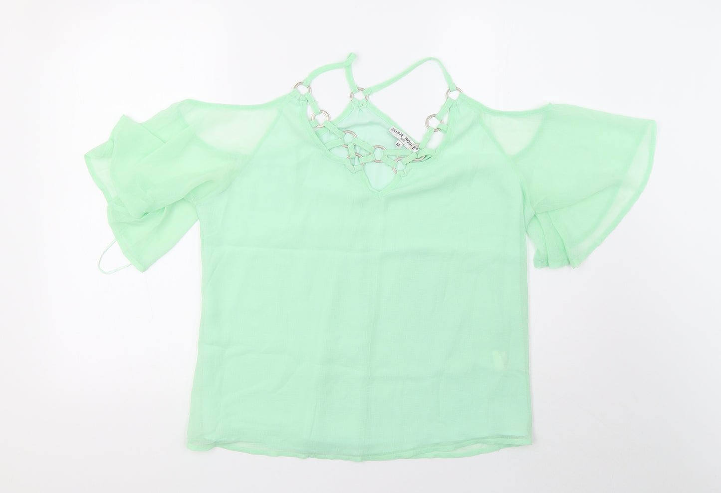 jaune rouge Womens Green  Mesh Basic  Size M