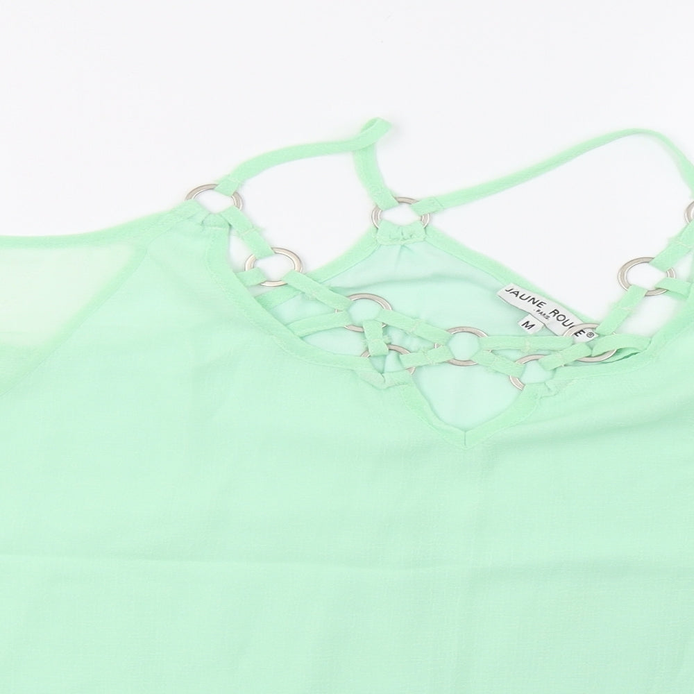 jaune rouge Womens Green  Mesh Basic  Size M