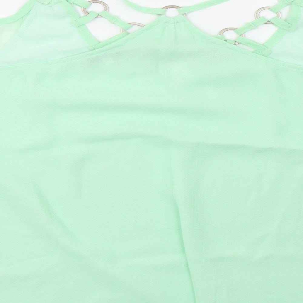 jaune rouge Womens Green  Mesh Basic  Size M