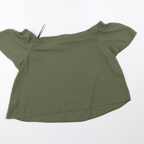 New Look Womens Green  Mesh Basic Polo Size 14
