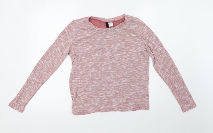 H&M Womens Pink   Pullover Sweatshirt Size XS
