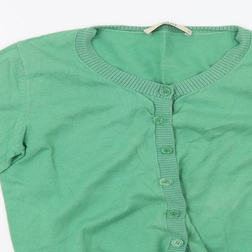 Oasis Womens Green  Knit Cardigan Jumper Size S