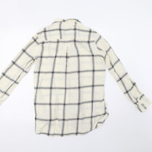 H&M Womens Grey Check  Basic Button-Up Size 36