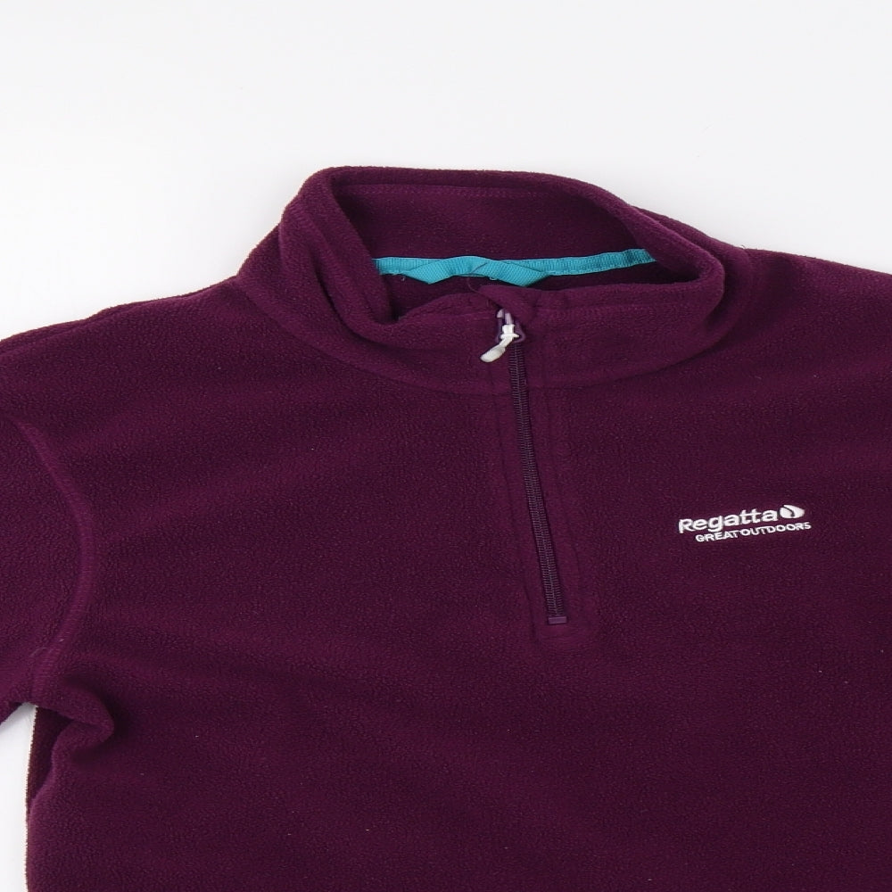 Regatta Womens Purple  Fleece Pullover Sweatshirt Size 10
