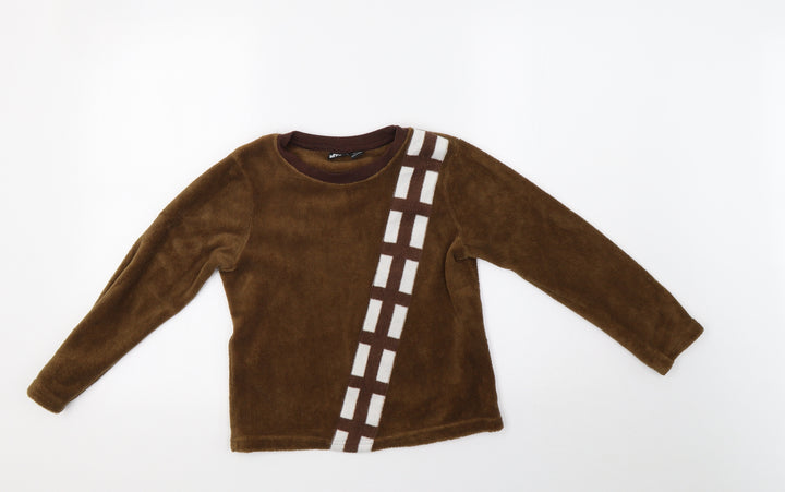 Preworn Boys Brown    Pyjama Set Size 8-9 Years  - star wars