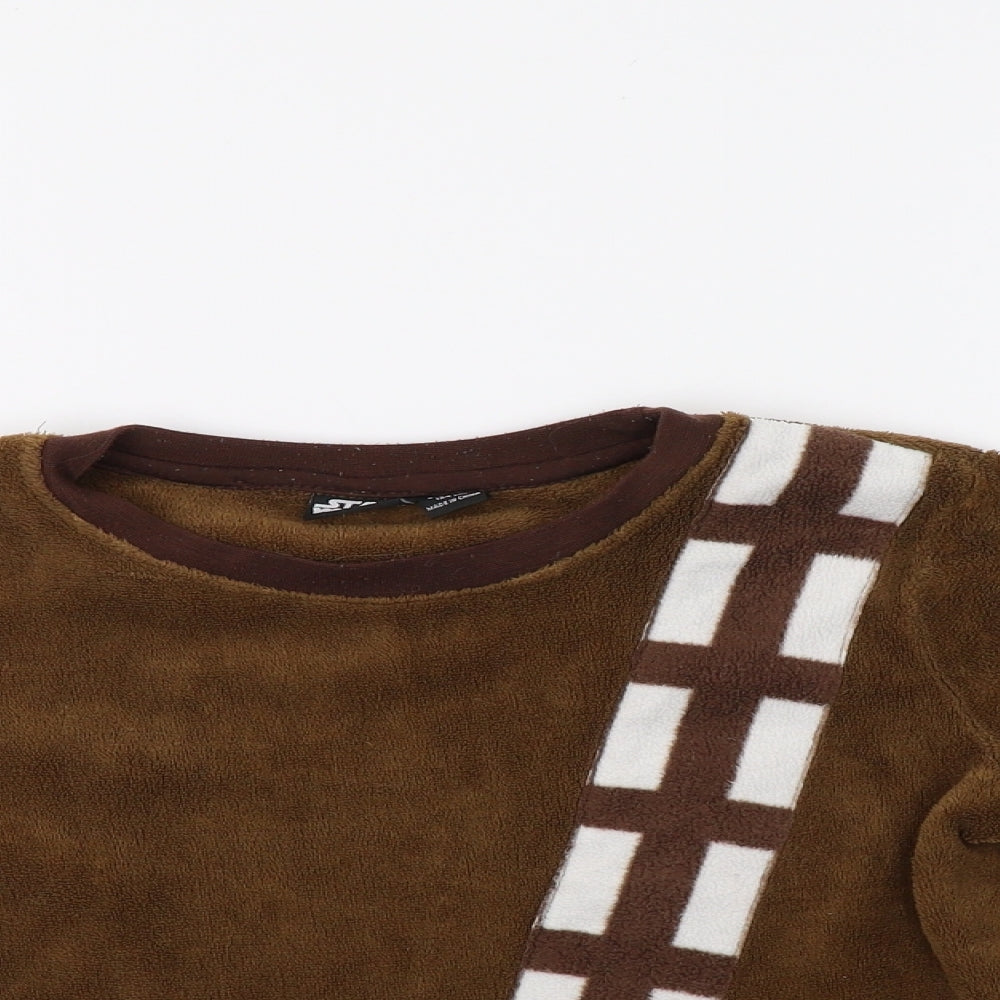 Preworn Boys Brown    Pyjama Set Size 8-9 Years  - star wars