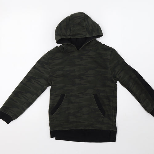 Primark Boys Green Camouflage  Pullover Hoodie Size 8-9 Years